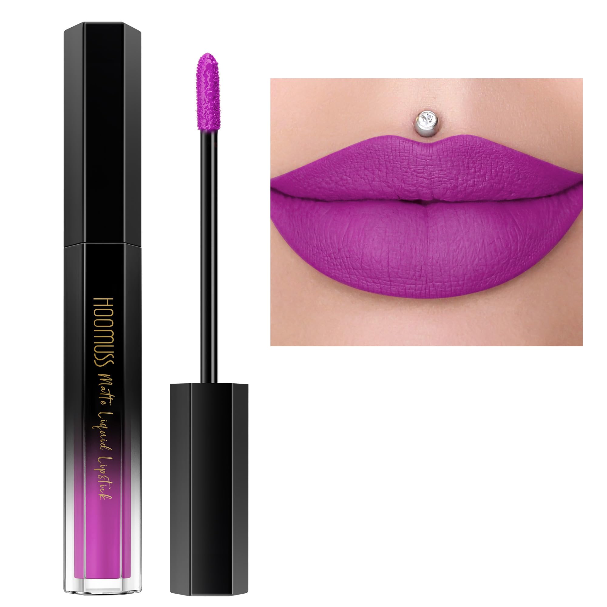 HOOMUSS M45 Pearl Purple front packaging showing vibrant purple tube and label for strong color payoff