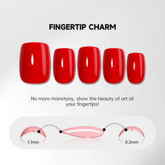 HOSAILY application demo pressing nail onto natural nail for fast salon-quality results