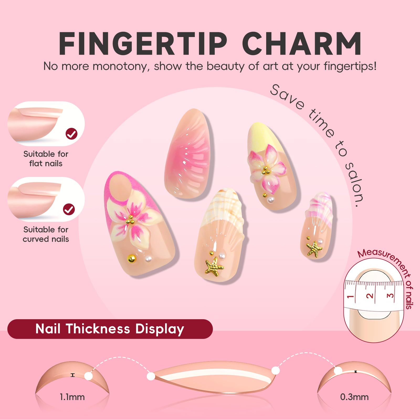 HOSAILY application kit including nail file, wooden stick and jelly adhesive tabs for easy use