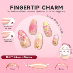 HOSAILY application kit including nail file, wooden stick and jelly adhesive tabs for easy use