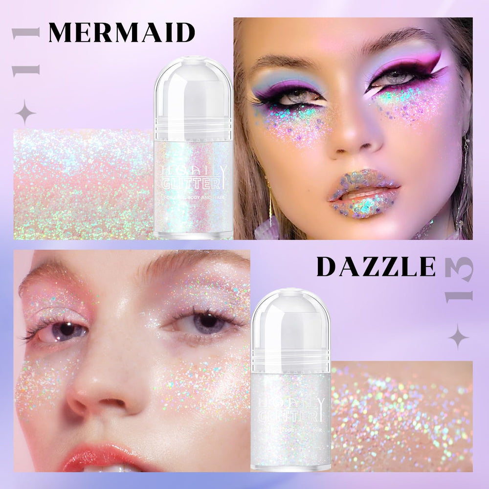 HOSAILY roller ball close-up displaying smooth applicator and even glitter spread