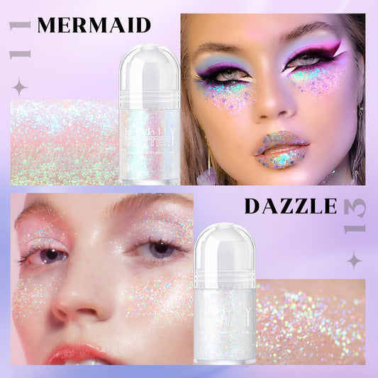 HOSAILY roller ball close-up displaying smooth applicator and even glitter spread