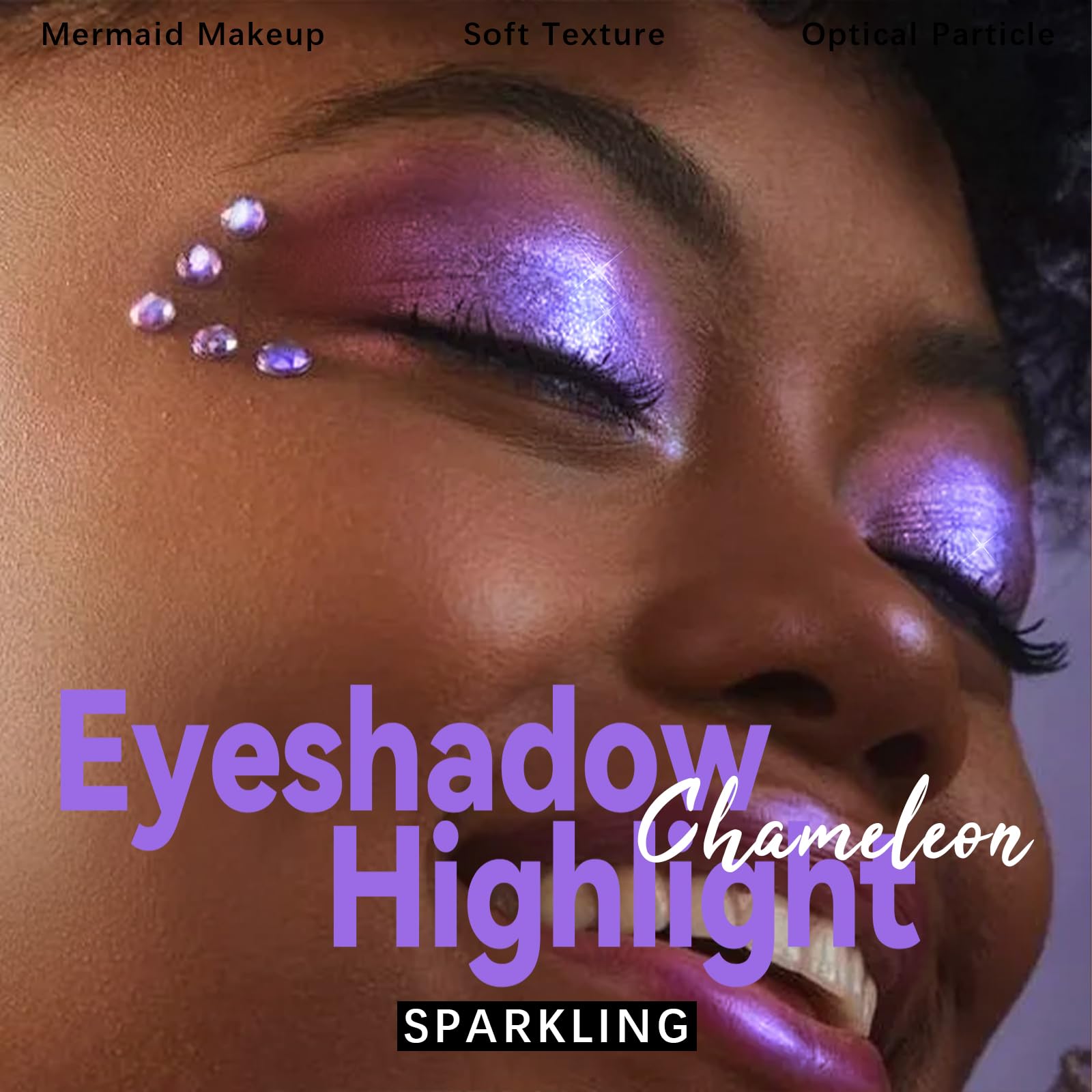 HOSAILY close-up swatch texture showing creamy glitter finish for smooth blending benefit