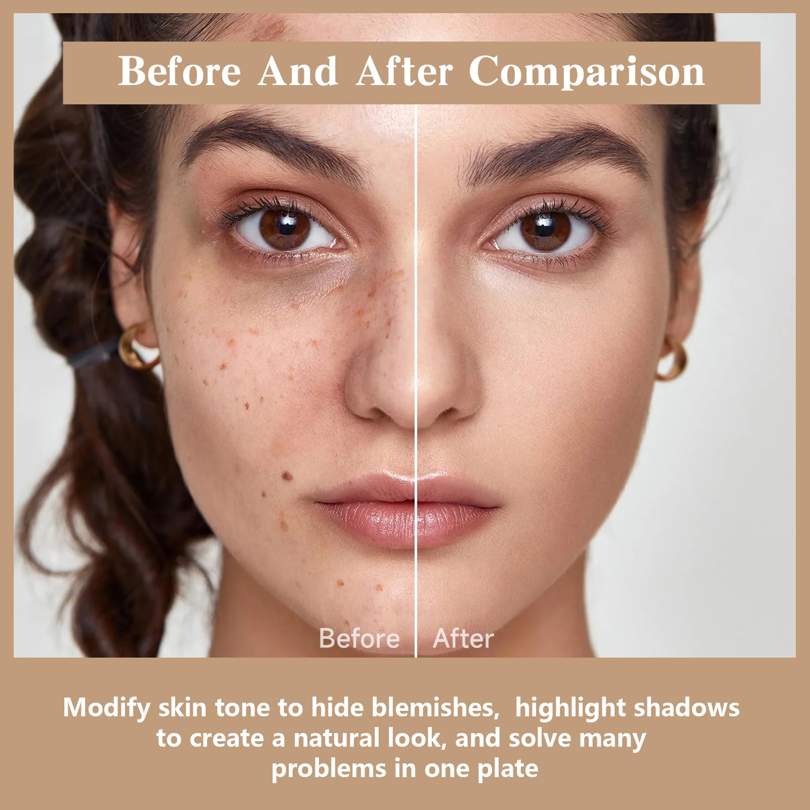 HOSAILY contour in use on model showing sculpting and dimensional makeup effect