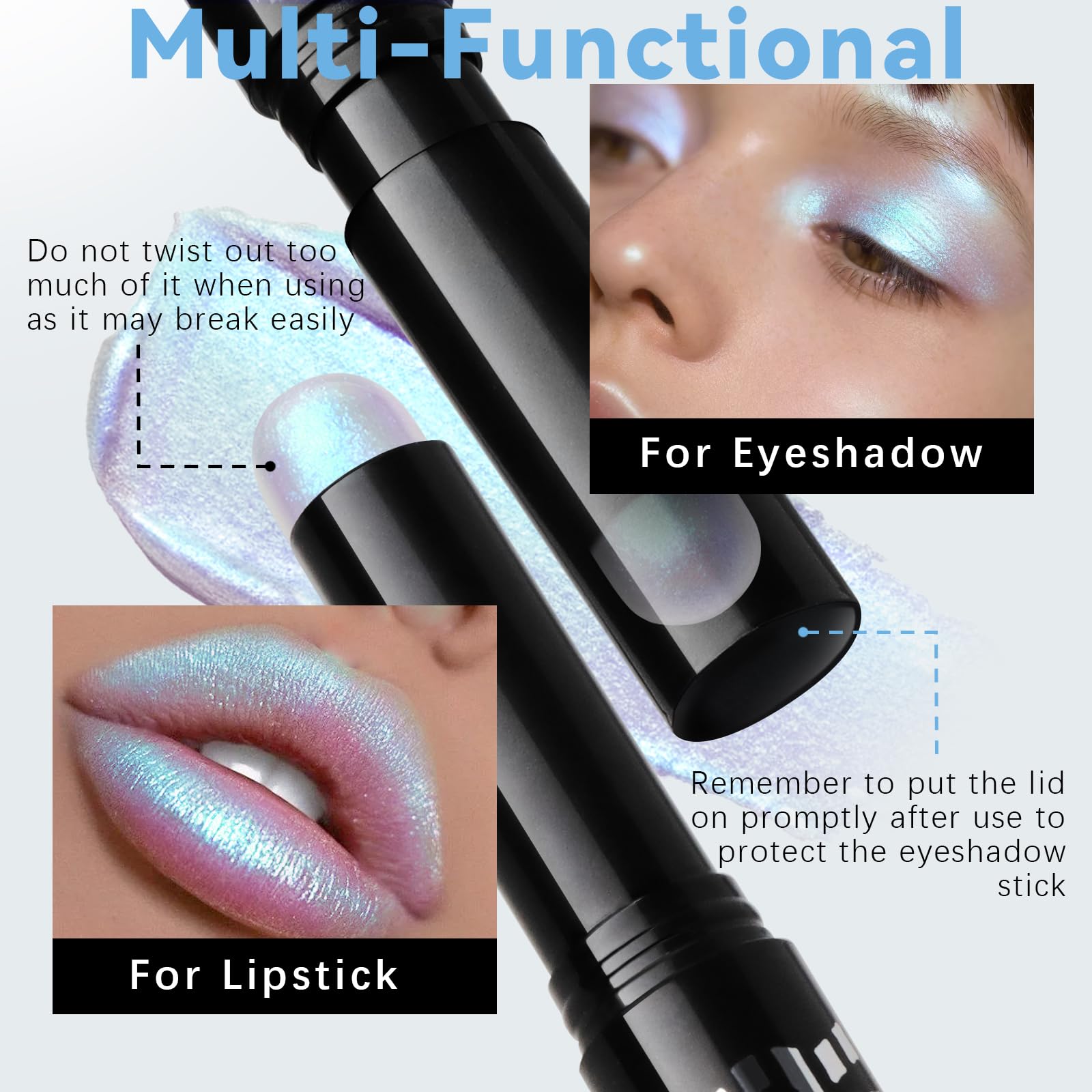 HOSAILY close-up of creamy texture turning to powder, smooth blendable finish benefit