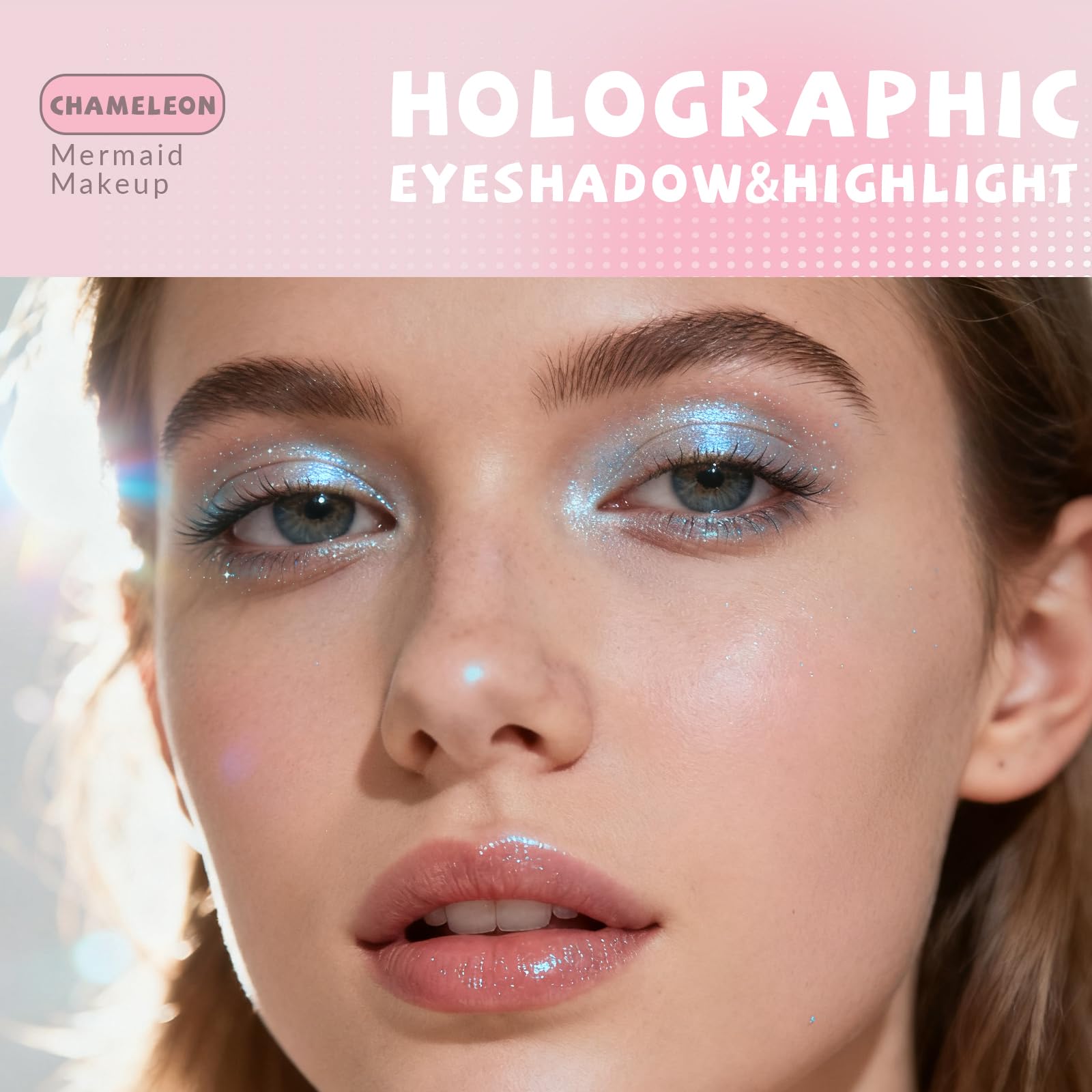 HOSAILY close-up texture of duochrome glitter illustrating smooth blendability