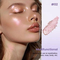 HOSAILY applied on eyelid creating iridescent sparkle and long-lasting definition
