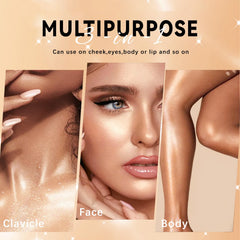 HOSAILY applied to cheekbone demonstrating natural daytime glow