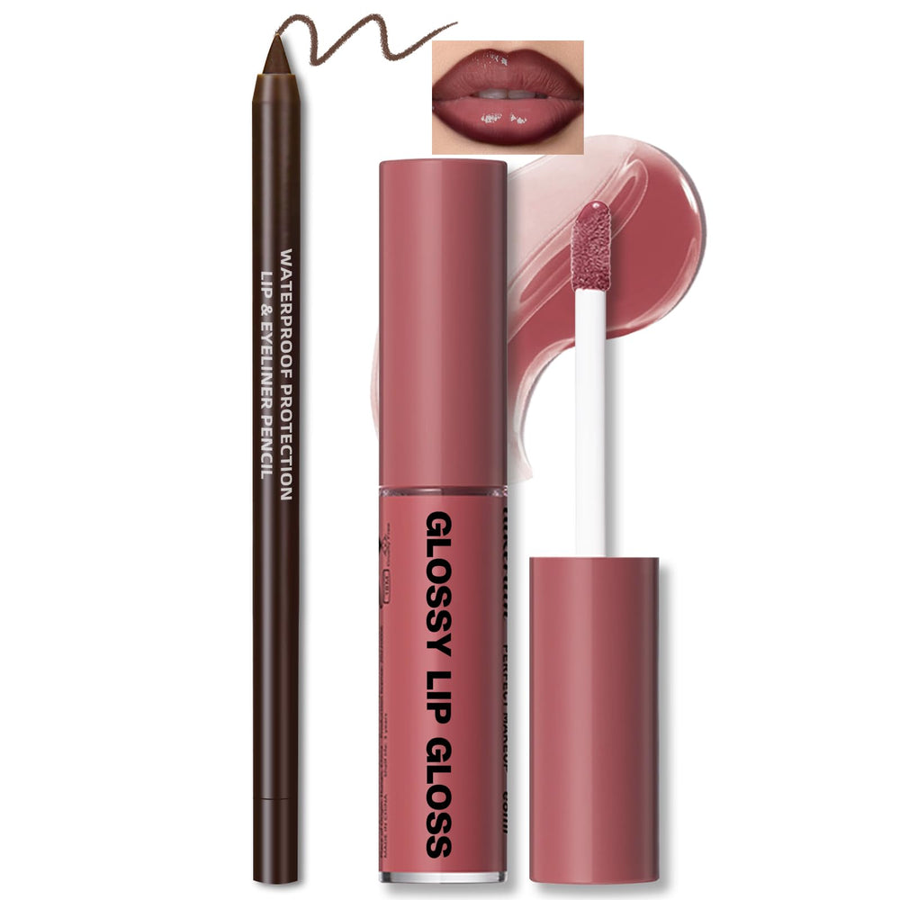 HOSAILY front packaging lip combo showing both liner and gloss, clear presentation benefit