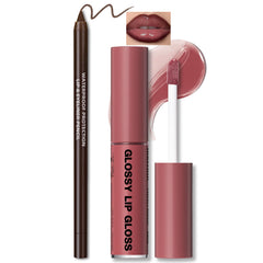 HOSAILY front packaging lip combo showing both liner and gloss, clear presentation benefit