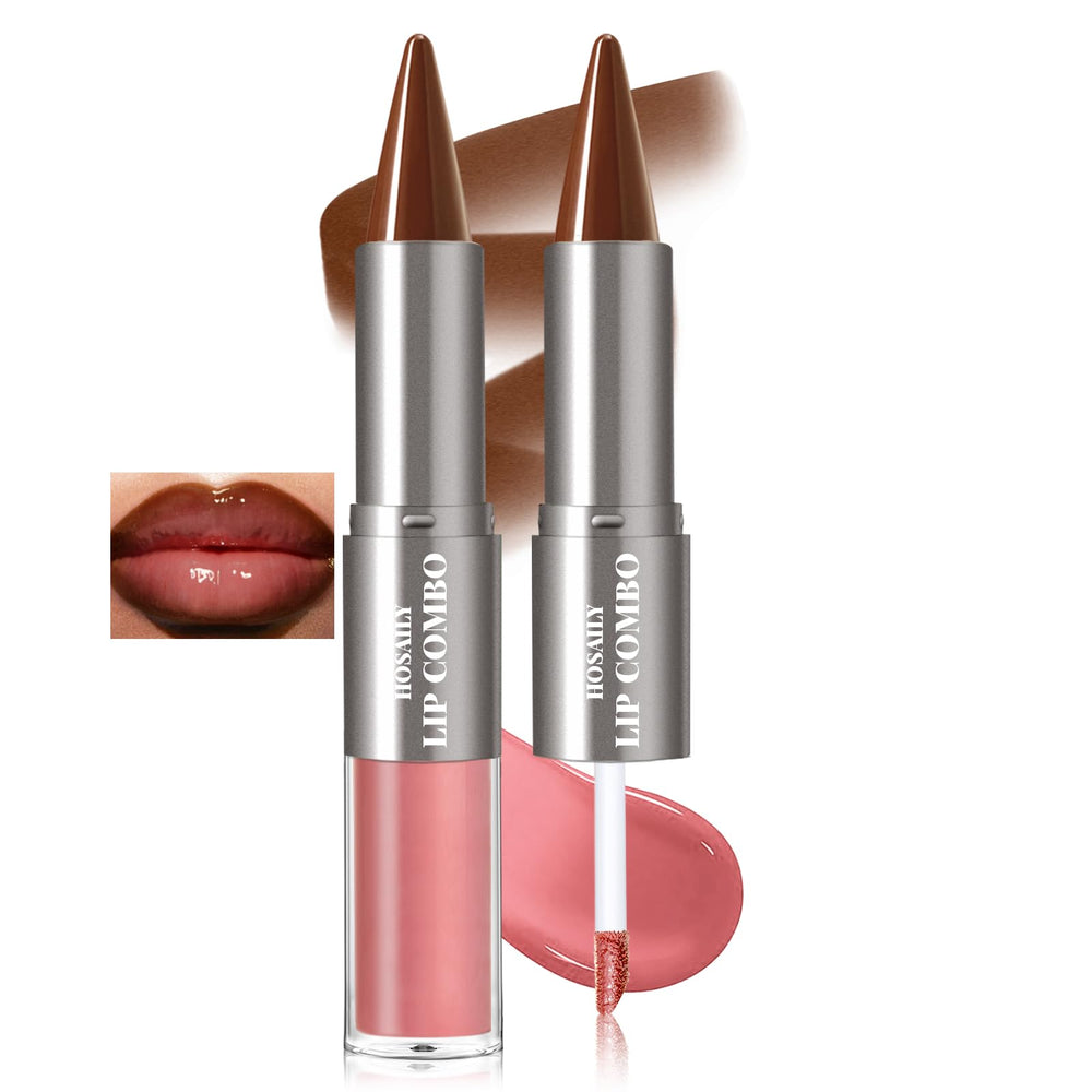 HOSAILY front packaging showing compact dual-ended lip kit and benefits
