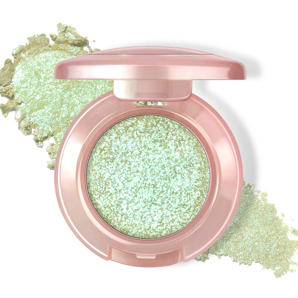 HOSAILY front pan light green holographic shadow showing label and shimmer