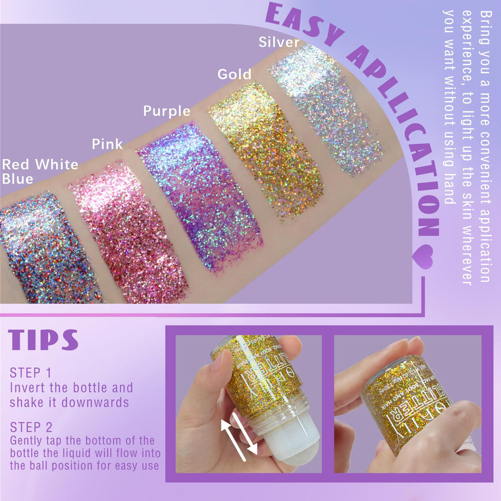 HOSAILY gel texture poured to show chunky sequin shimmer and blendability benefit
