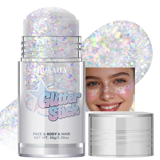 HOSAILY glitter stick front packaging showing product and label, portable convenience