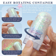 HOSAILY holographic glitter texture close-up, dense shine for stage-ready sparkle
