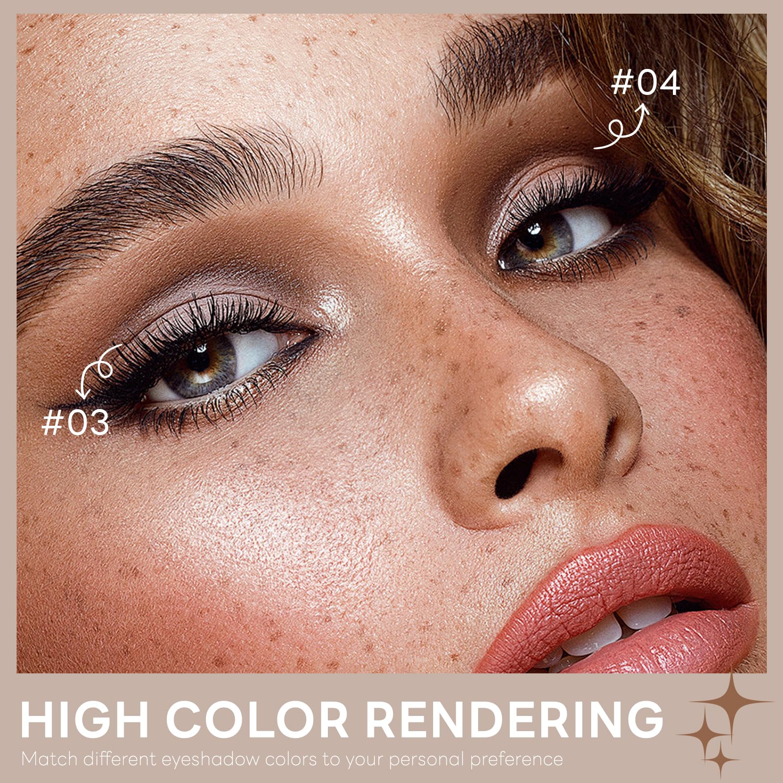 HOSAILY swatches on arm illustrating pigmentation and cool-toned payoff