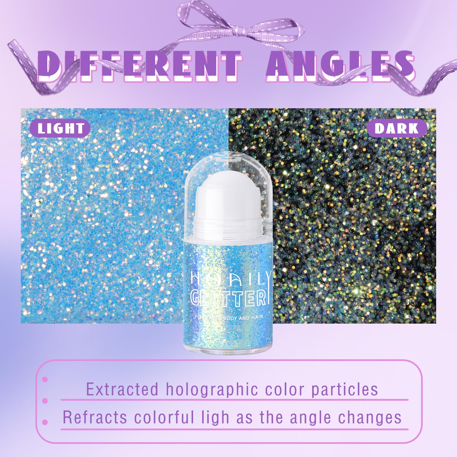 HOSAILY glitter streak along hairline adding iridescent accents and stage presence