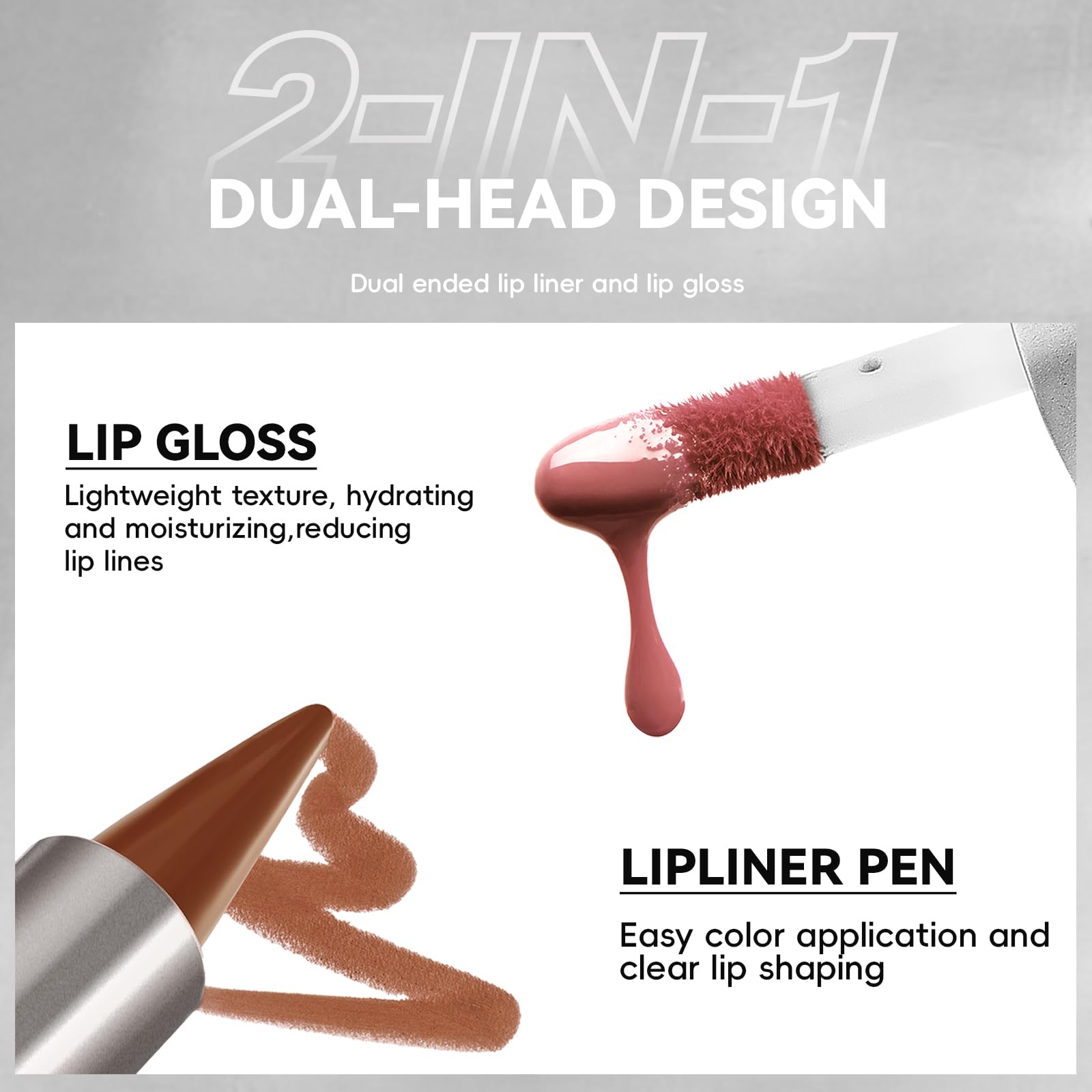 HOSAILY model wearing combo on lips demonstrating defined, plumped look