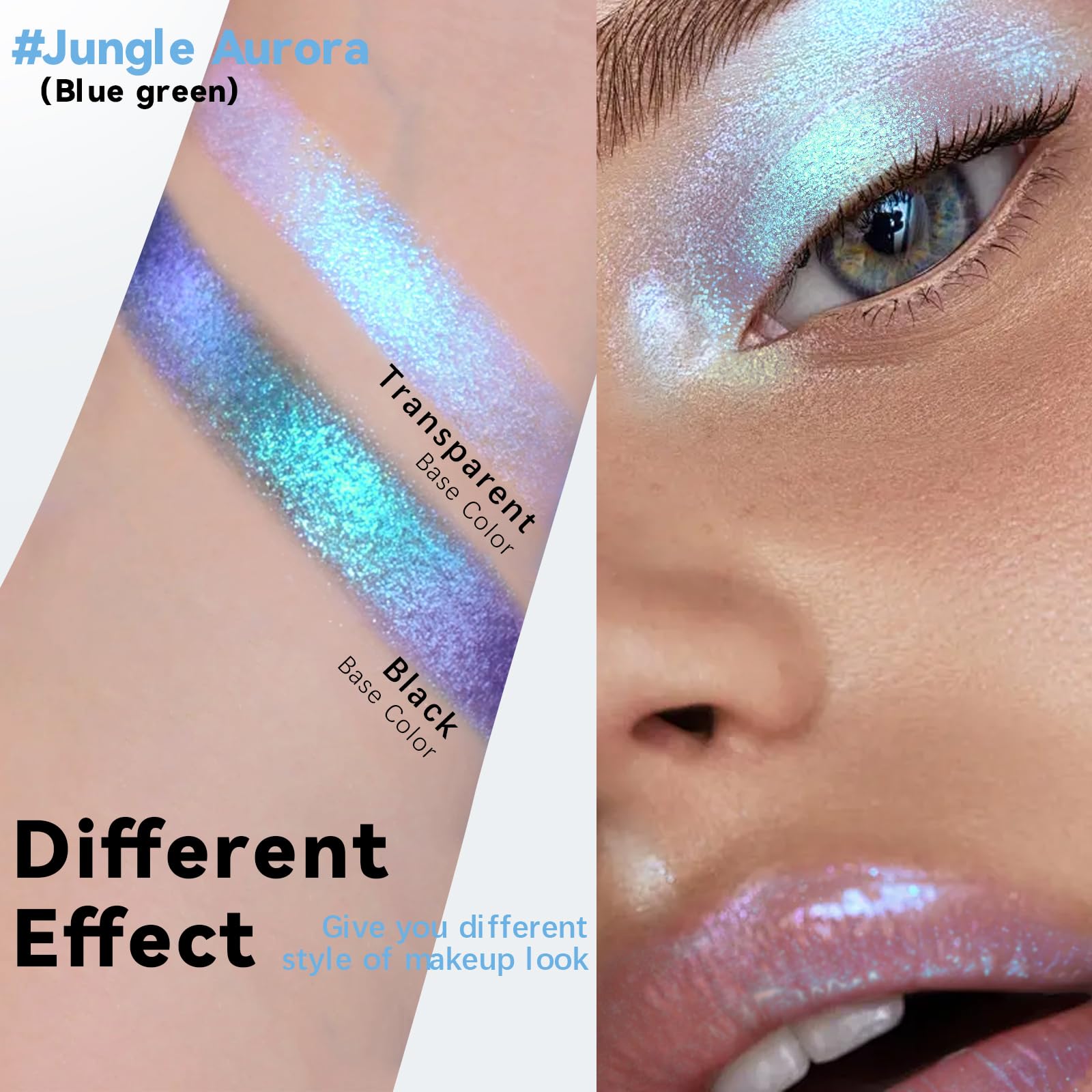 HOSAILY inner corner eye application demonstrating brightening effect for awake look