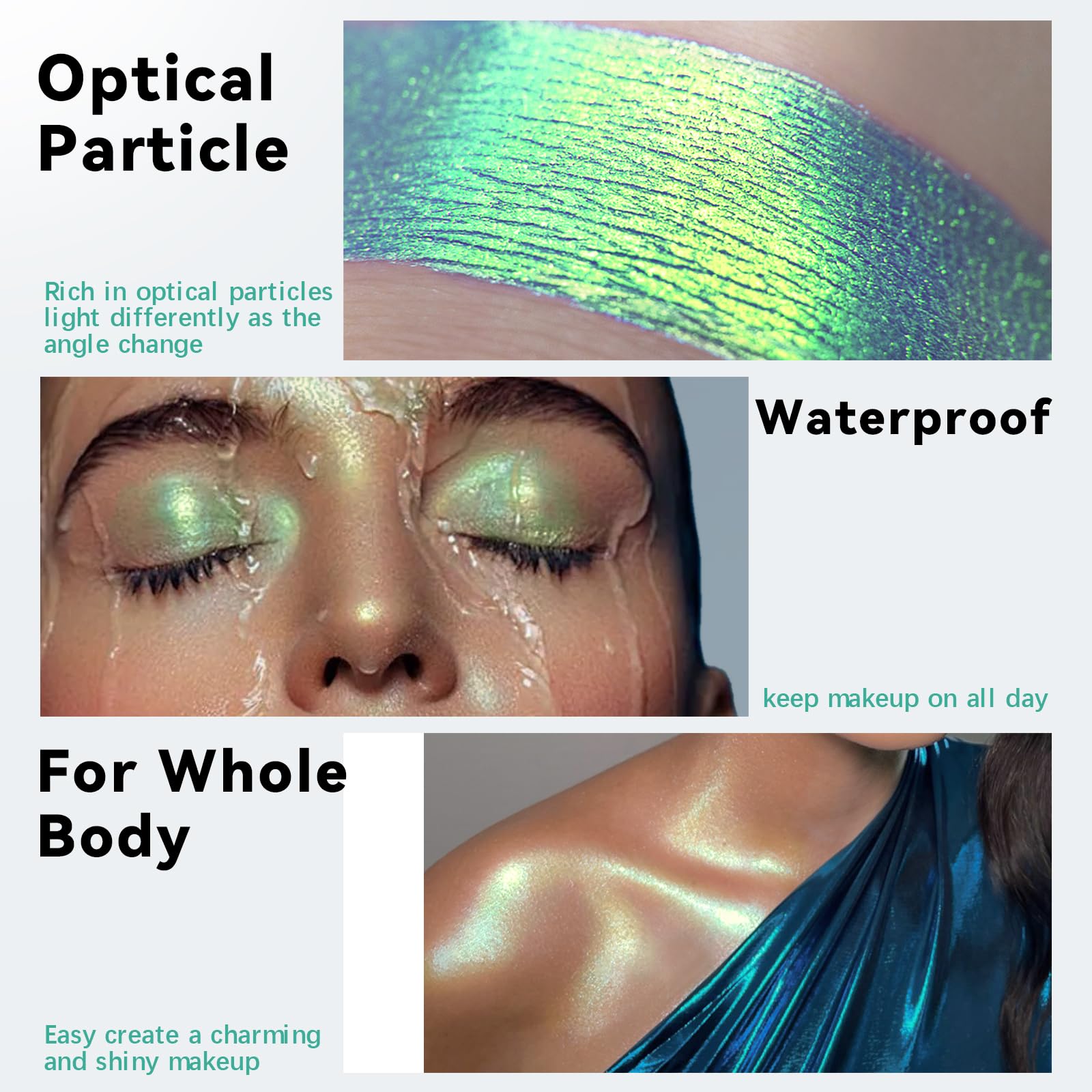 HOSAILY lid shot under sunlight showing green to yellow color shift and metallic sheen