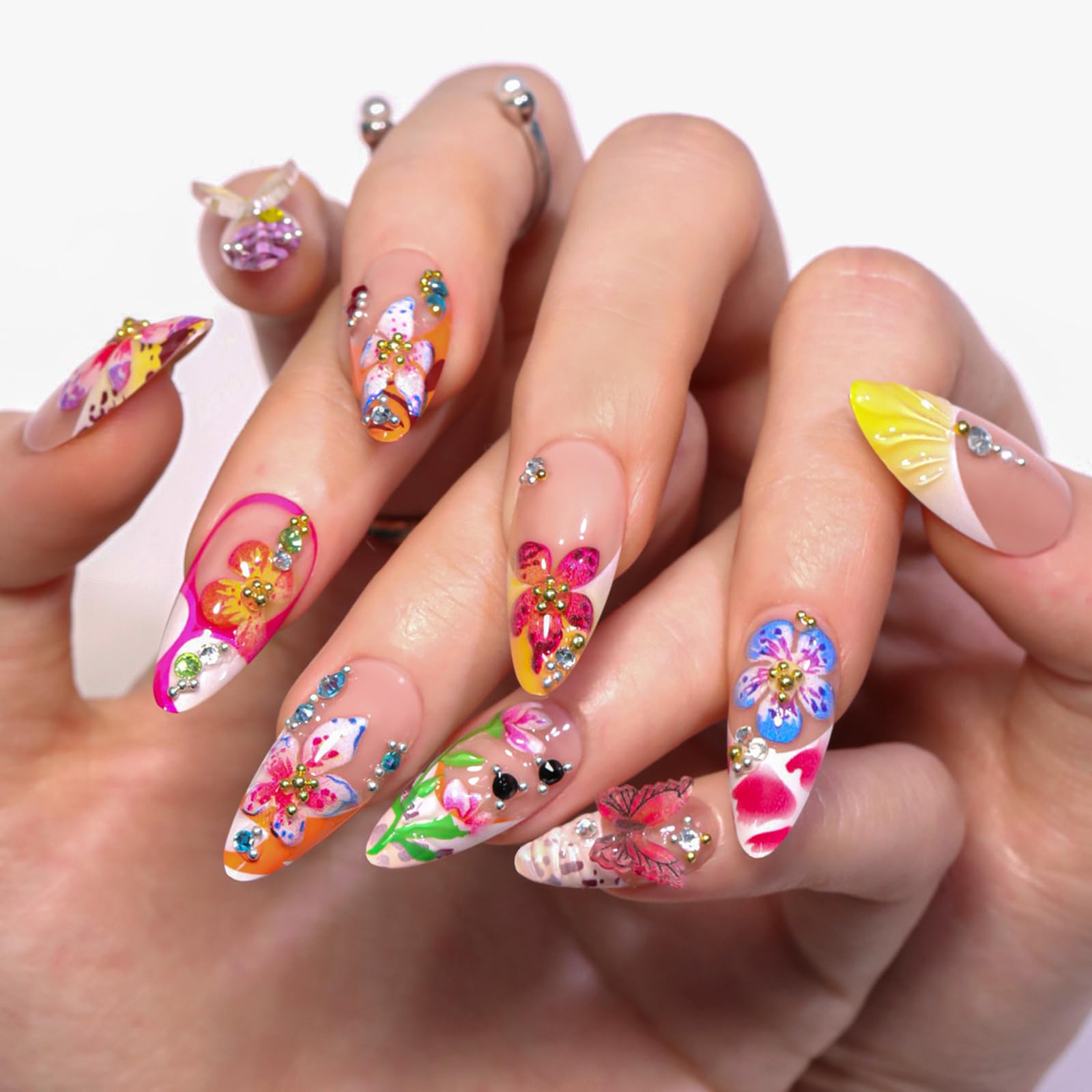 HOSAILY lifestyle beach vacation manicure showing vibrant nails ideal for summer and travel looks