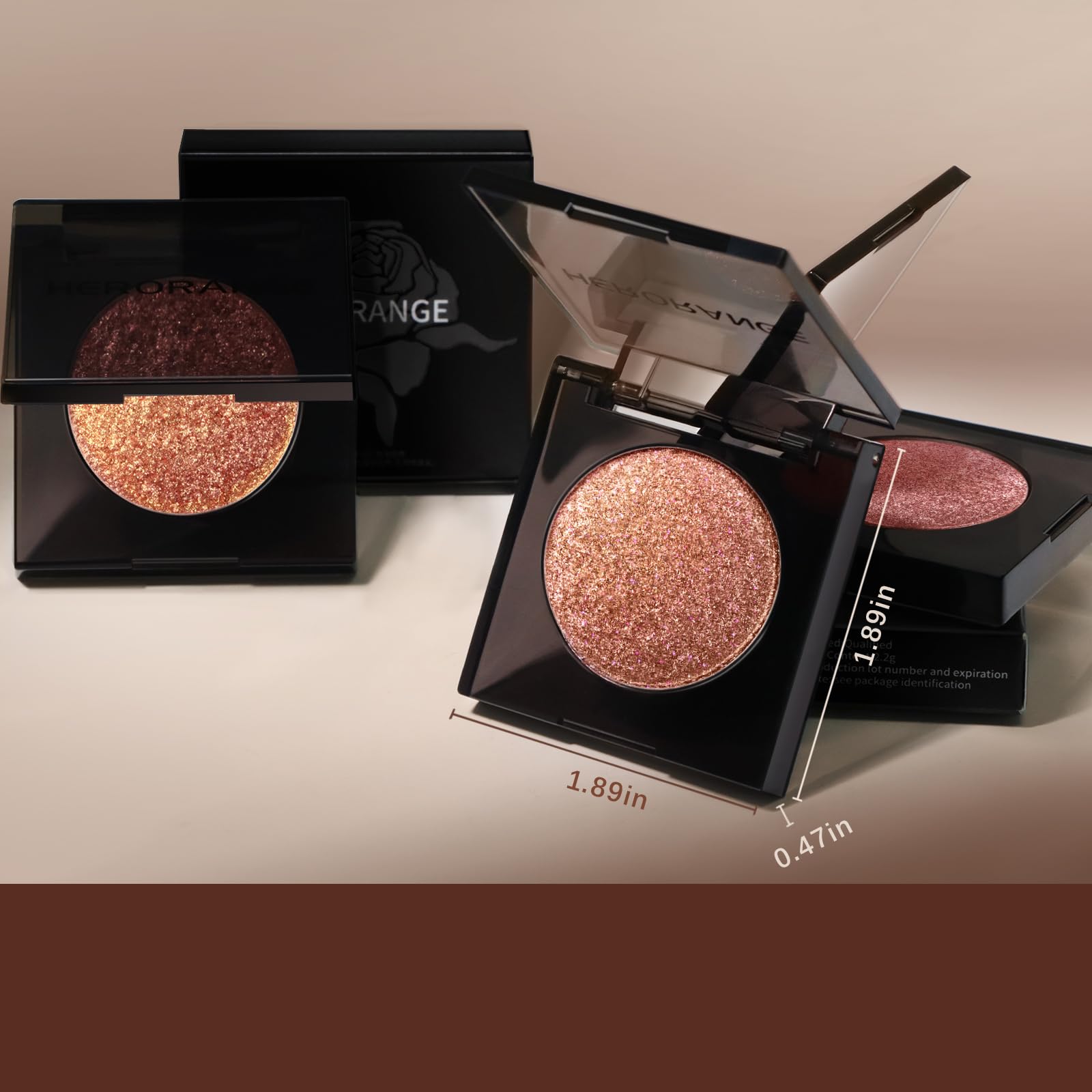 HOSAILY model wearing bronze-gold shimmer for evening sparkle and dimension