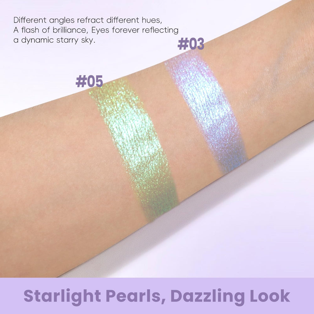 HOSAILY in a party makeup look showing wearable sparkle and long-lasting impact