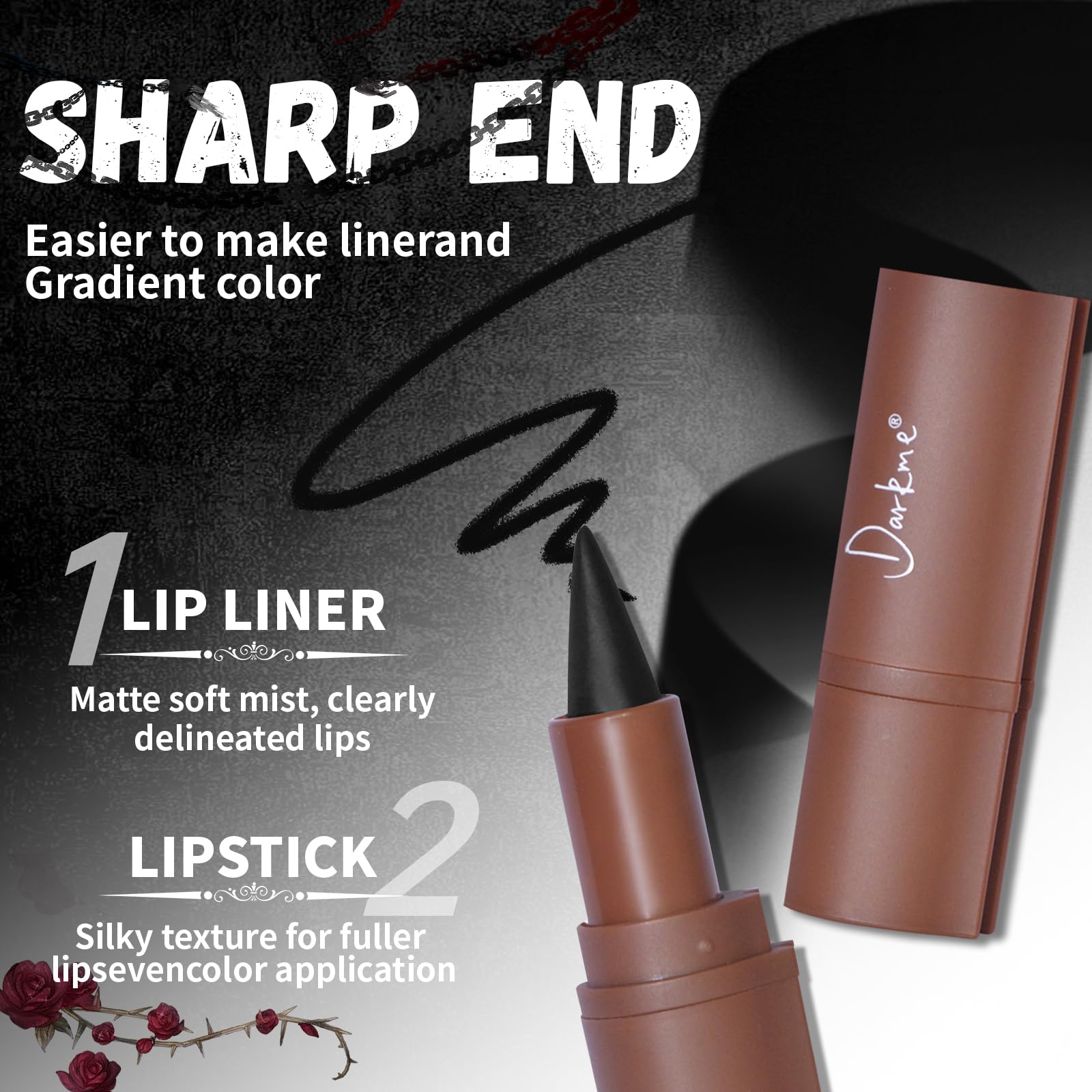 HOSAILY lip liners held in hand to show compact size and travel-friendly use