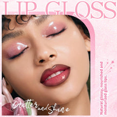 HOSAILY gloss texture close-up with shimmer, shows hydrating shine
