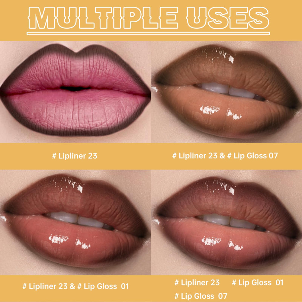 HOSAILY lips before and after demonstrating fuller, hydrated look