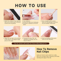 HOSAILY nails worn on hand outdoors showcasing summer look and instant polish upgrade