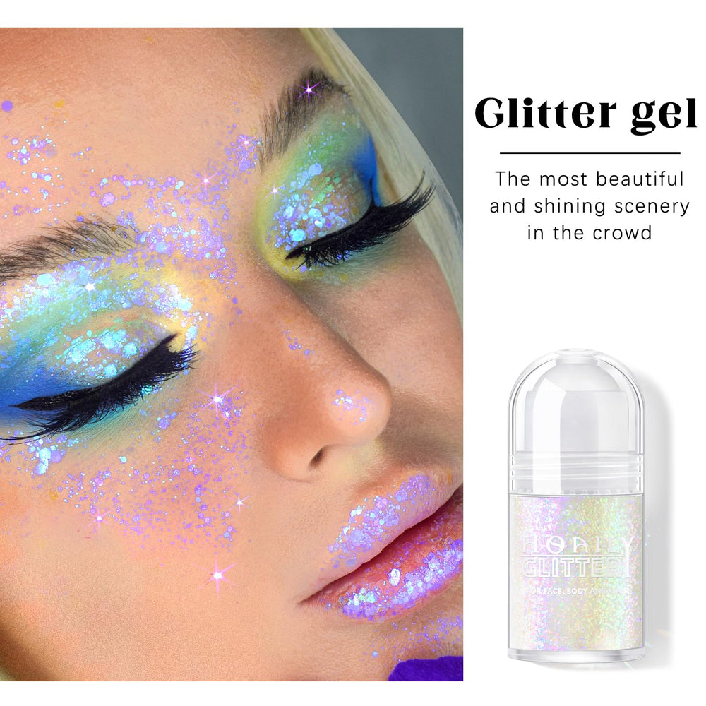HOSAILY Neon Violet swatch on skin showing color-shifting neon violet and reflective benefits