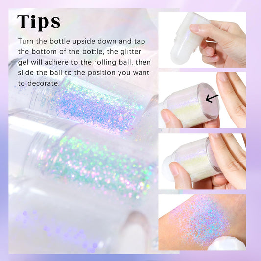 HOSAILY Neon Violet close-up texture of chunky holographic glitter showing multidimensional shimmer
