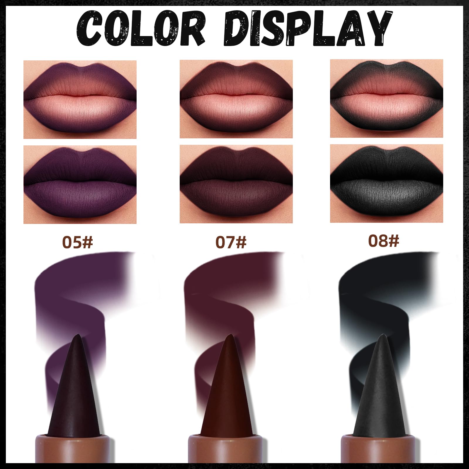 HOSAILY ombre lips in application showing high-pigment depth and blending control