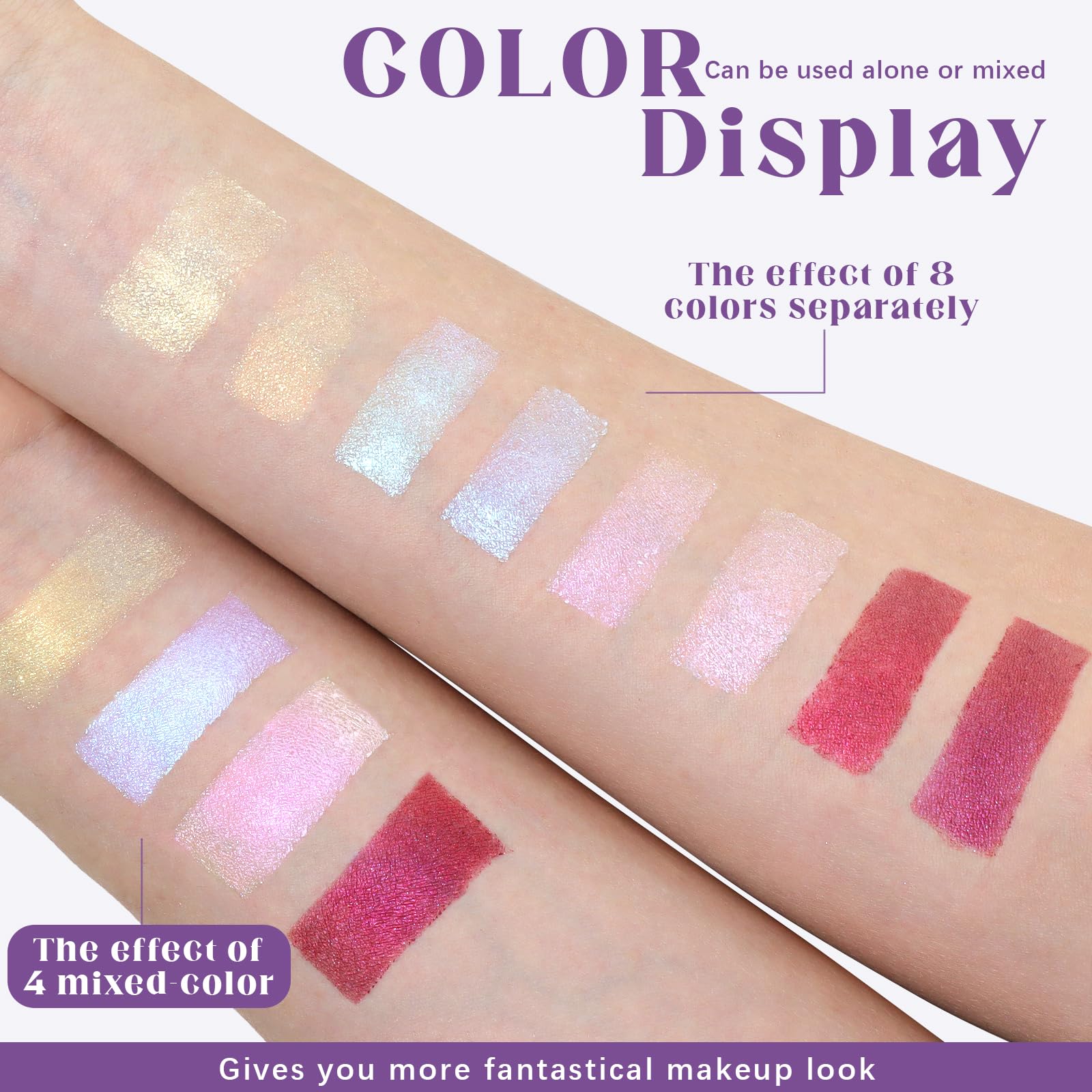 HOSAILY open palette with mirror illustrating portability and on-the-go touch-up benefit