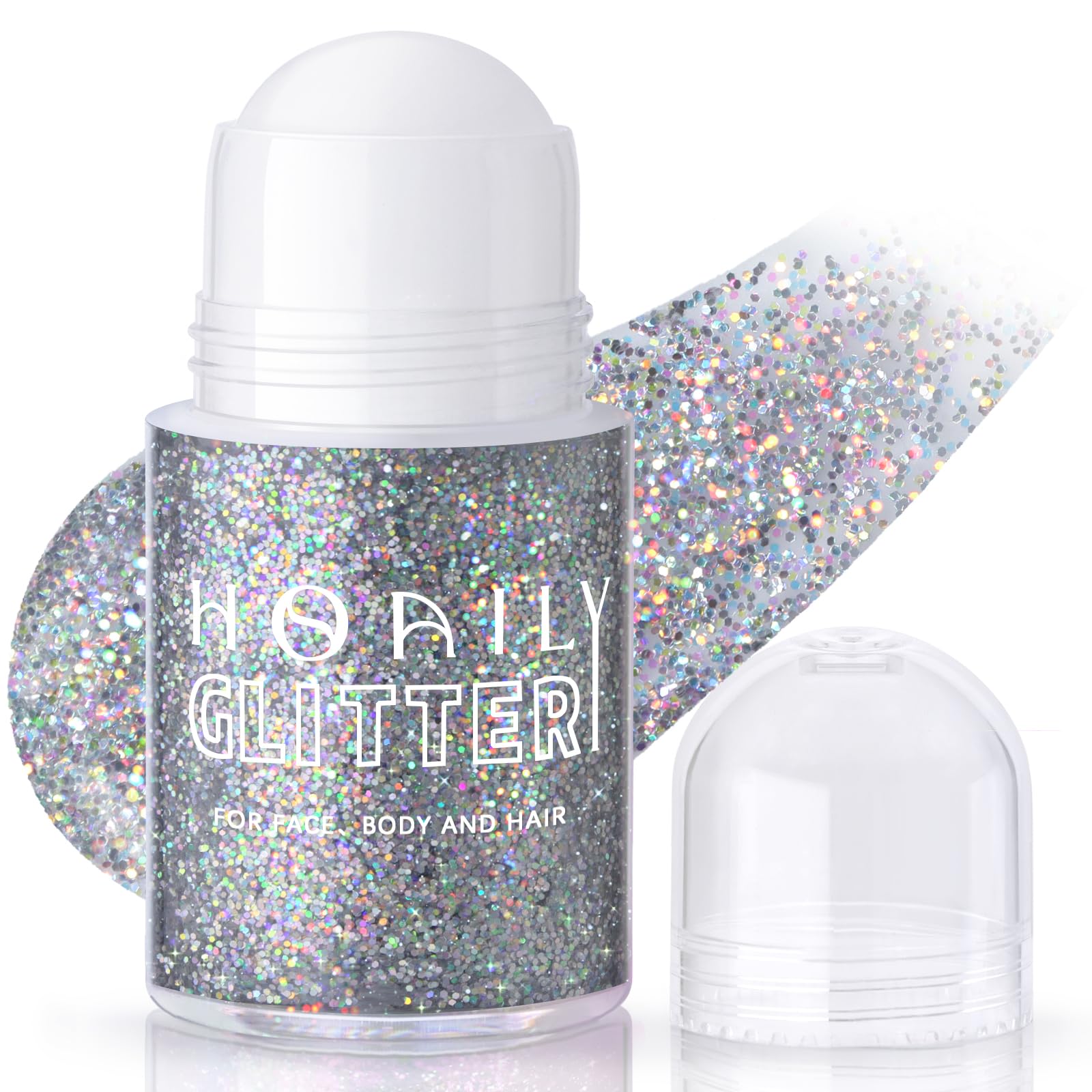 HOSAILY roll-on front packaging showing brand and shimmer benefit