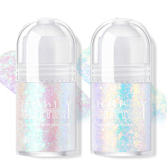 HOSAILY roll-on front packaging showing both glitter gel bottles and shades