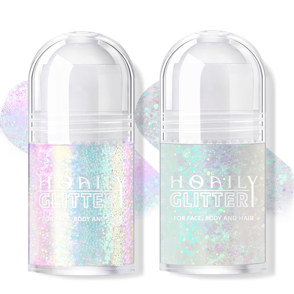 HOSAILY roll-on front packaging showing twin glitter gel convenience