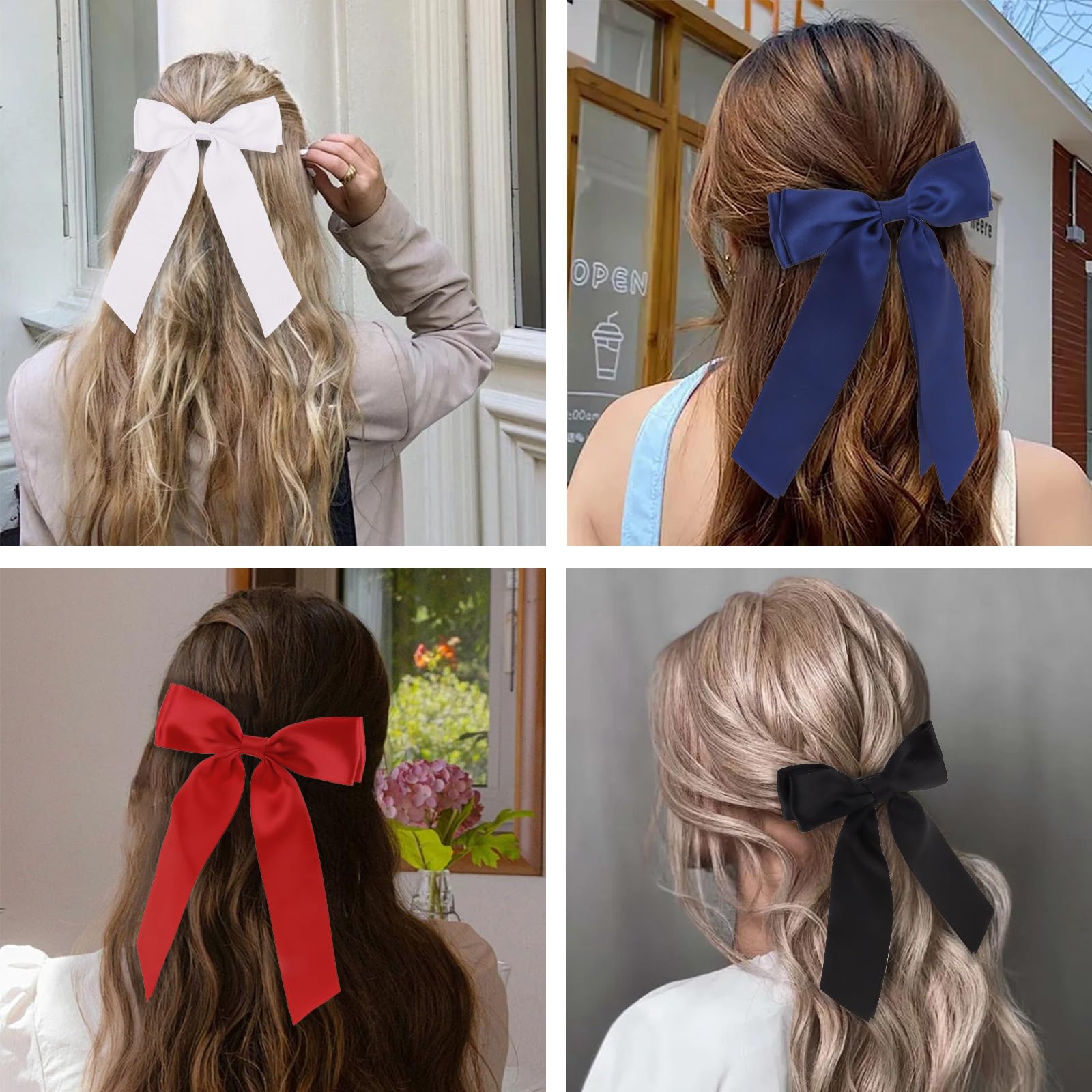 Hotalisona bow worn in ponytail demonstrating comfortable, secure styling