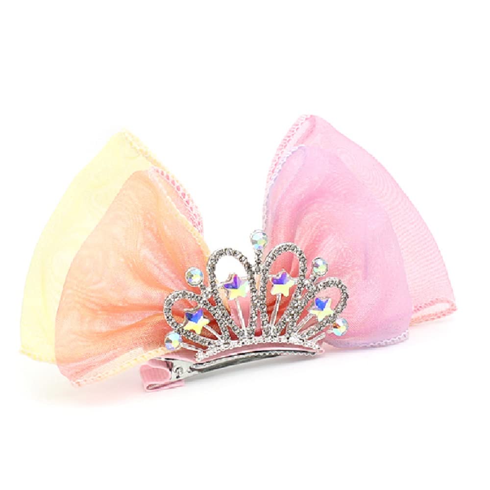 Hot&Sattion bow clip in child's hair showing neat styling and playful look