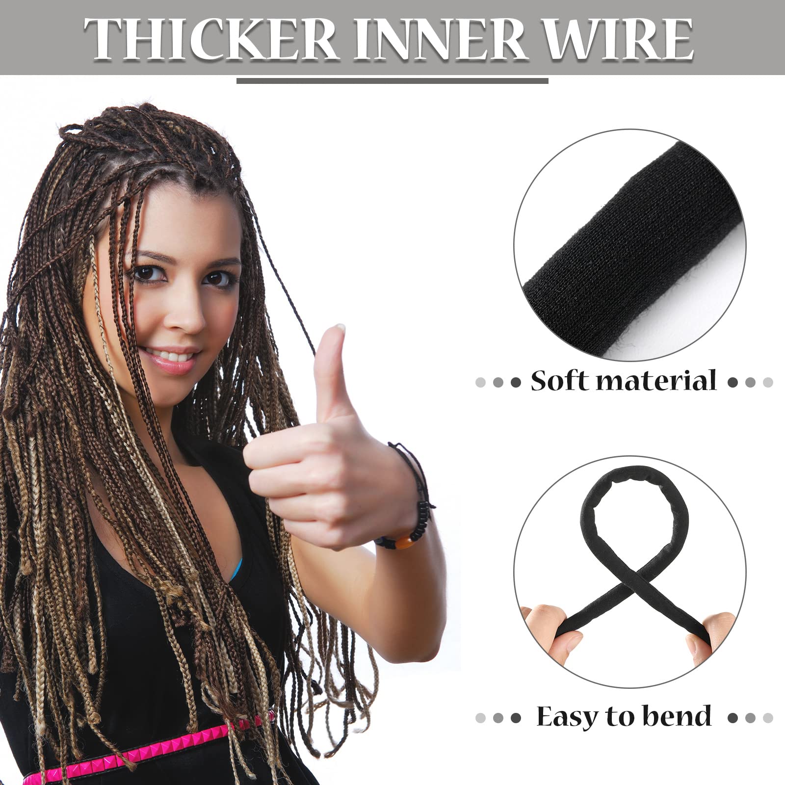 Hoteam hair tie wrapped on wrist showing length and easy portability for travel