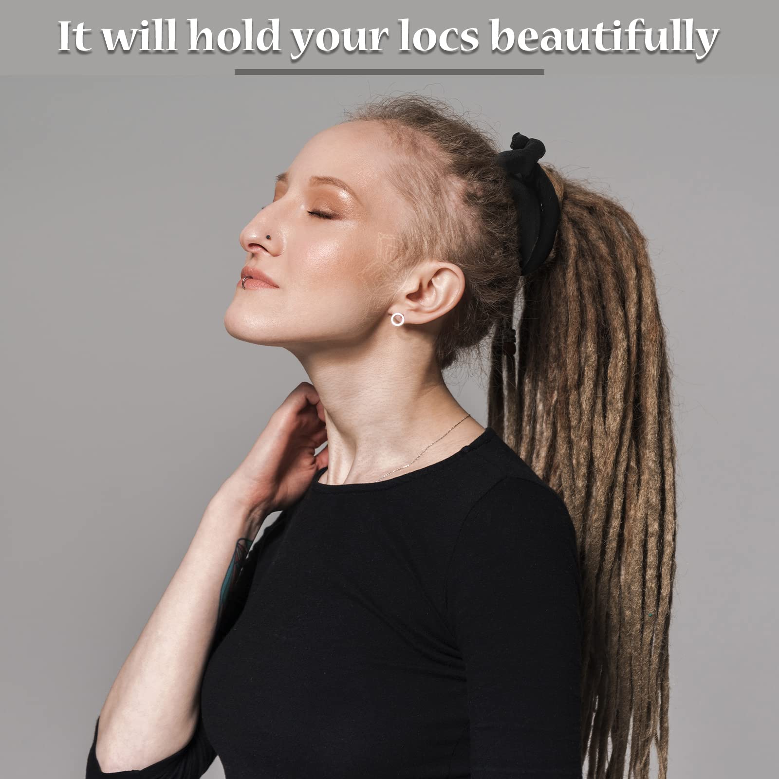 Hoteam hair tie styled into a bun on model showing polished everyday look