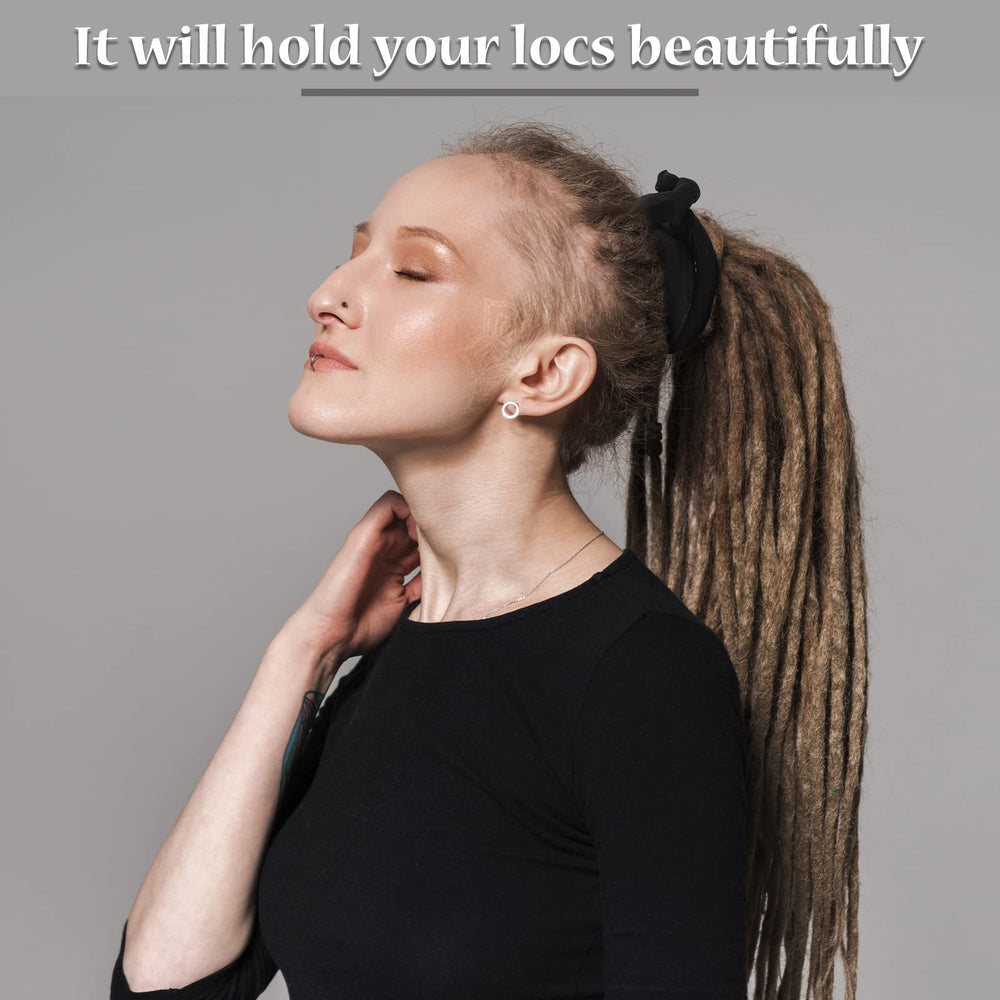 Hoteam hair tie styled into a bun on model showing polished everyday look