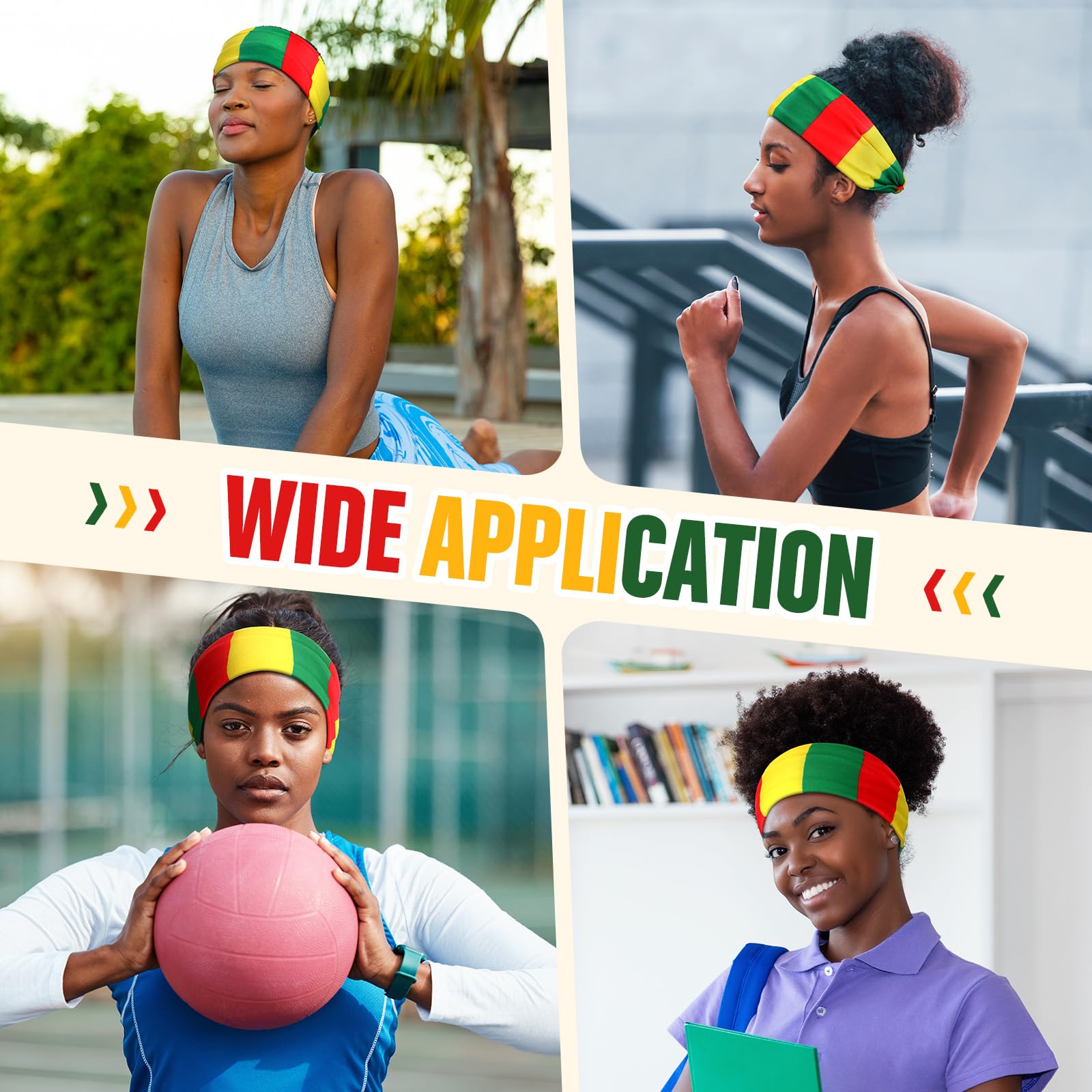 Hoteam woman wearing headband at outdoor parade showing secure fit and festive style