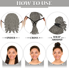 Hoteam wrapped around a ponytail demonstrating secure hold for thick curly hair