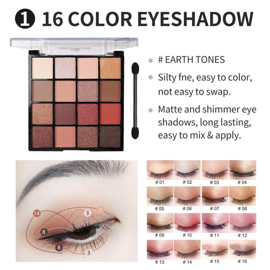 HOTMAIG palette closeup showing 16 neutral shades for versatile looks