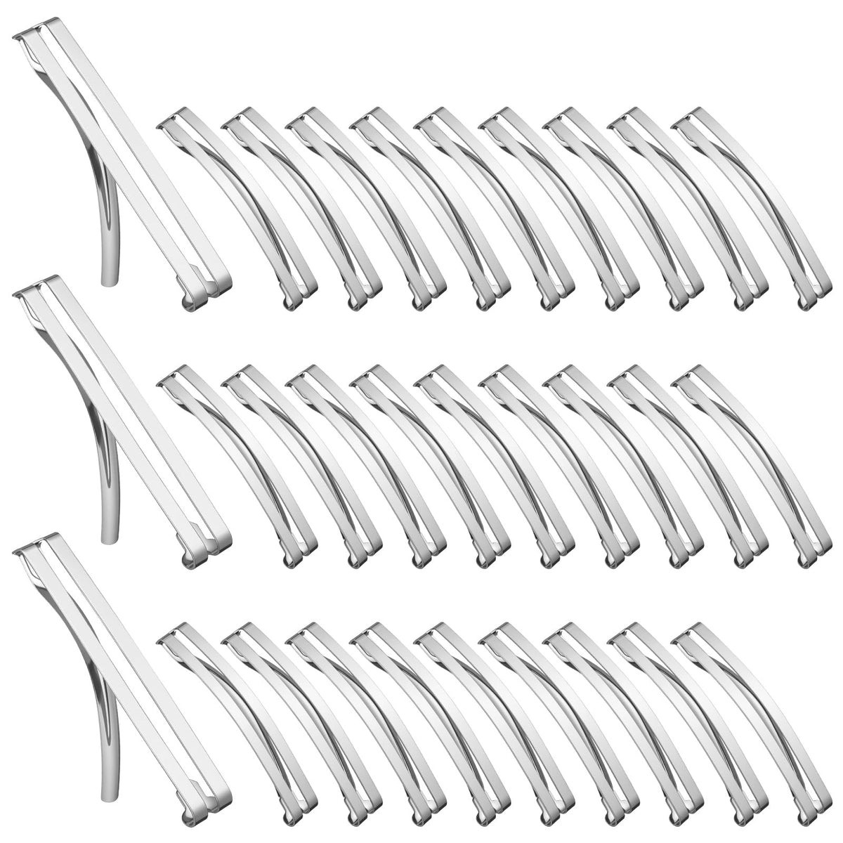 Hotop front packaging showing 30 silver barrettes and convenience