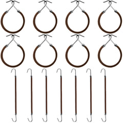 Hotop front pack showing 15 brown elastic hook hair ties and neat presentation