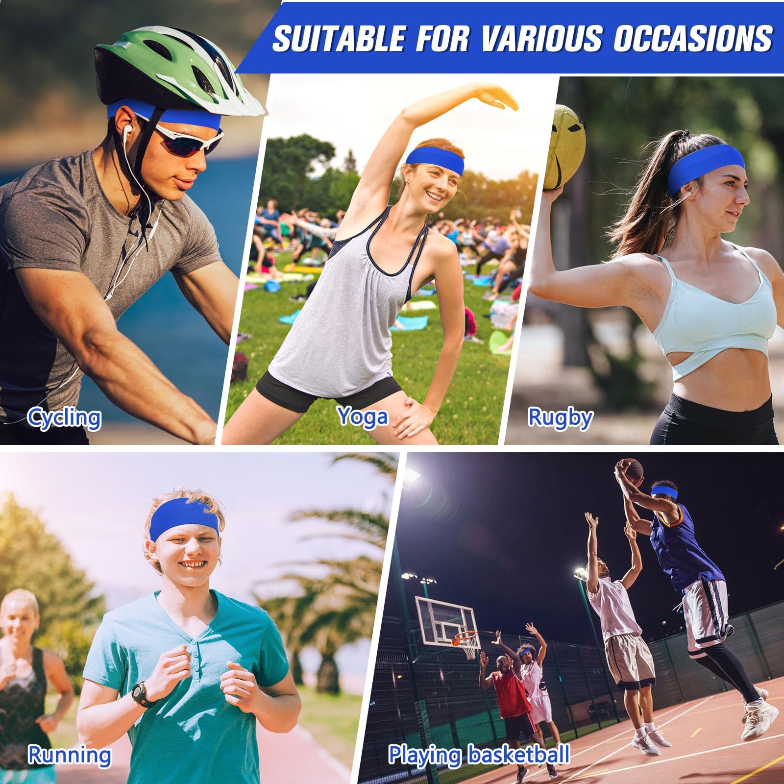 Hotop headband worn during yoga demonstrating secure hair control