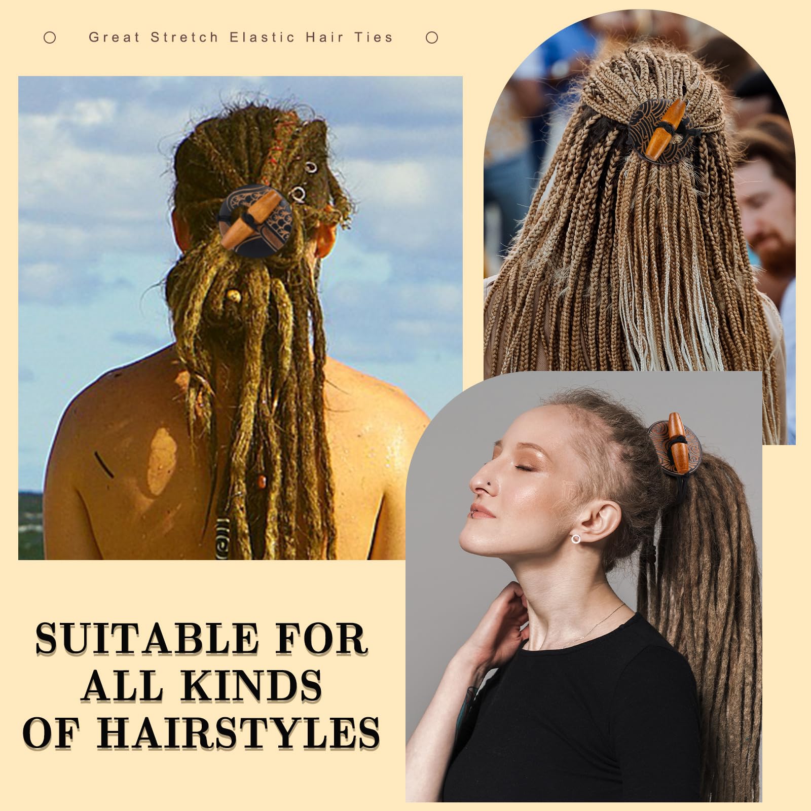 Hotop in-hair dreadlock ponytail demonstrating firm grip and neat style benefit